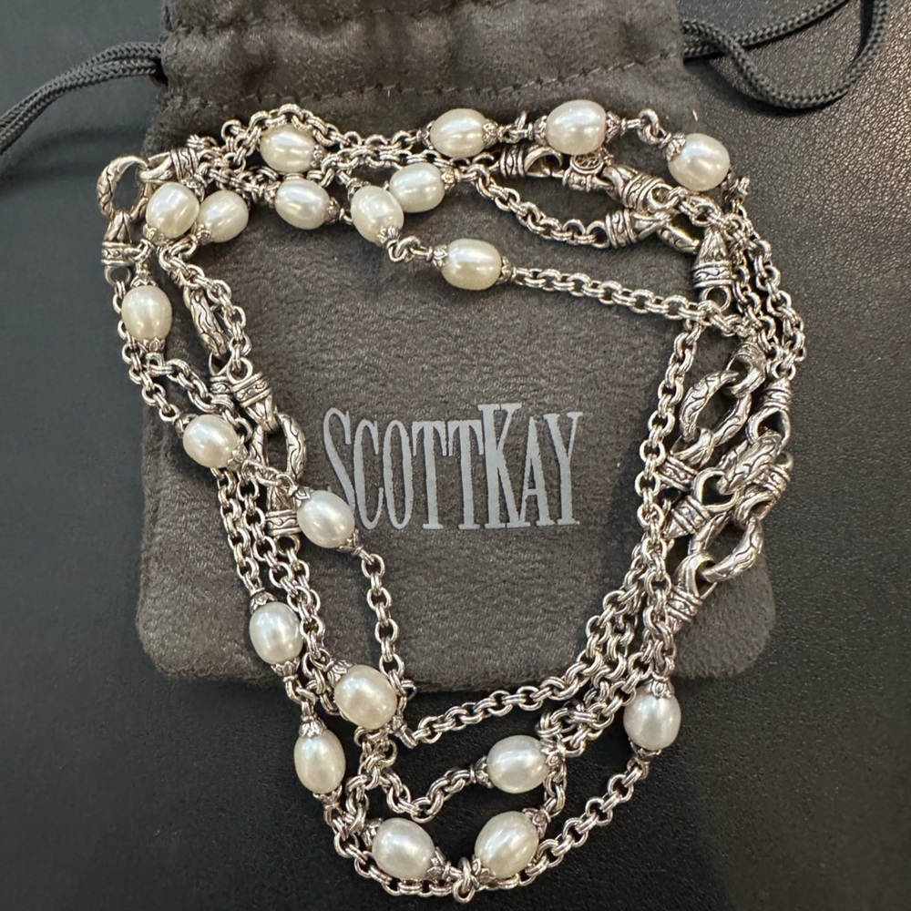 SCOTT KAY Sterling Silver Pearl Necklace